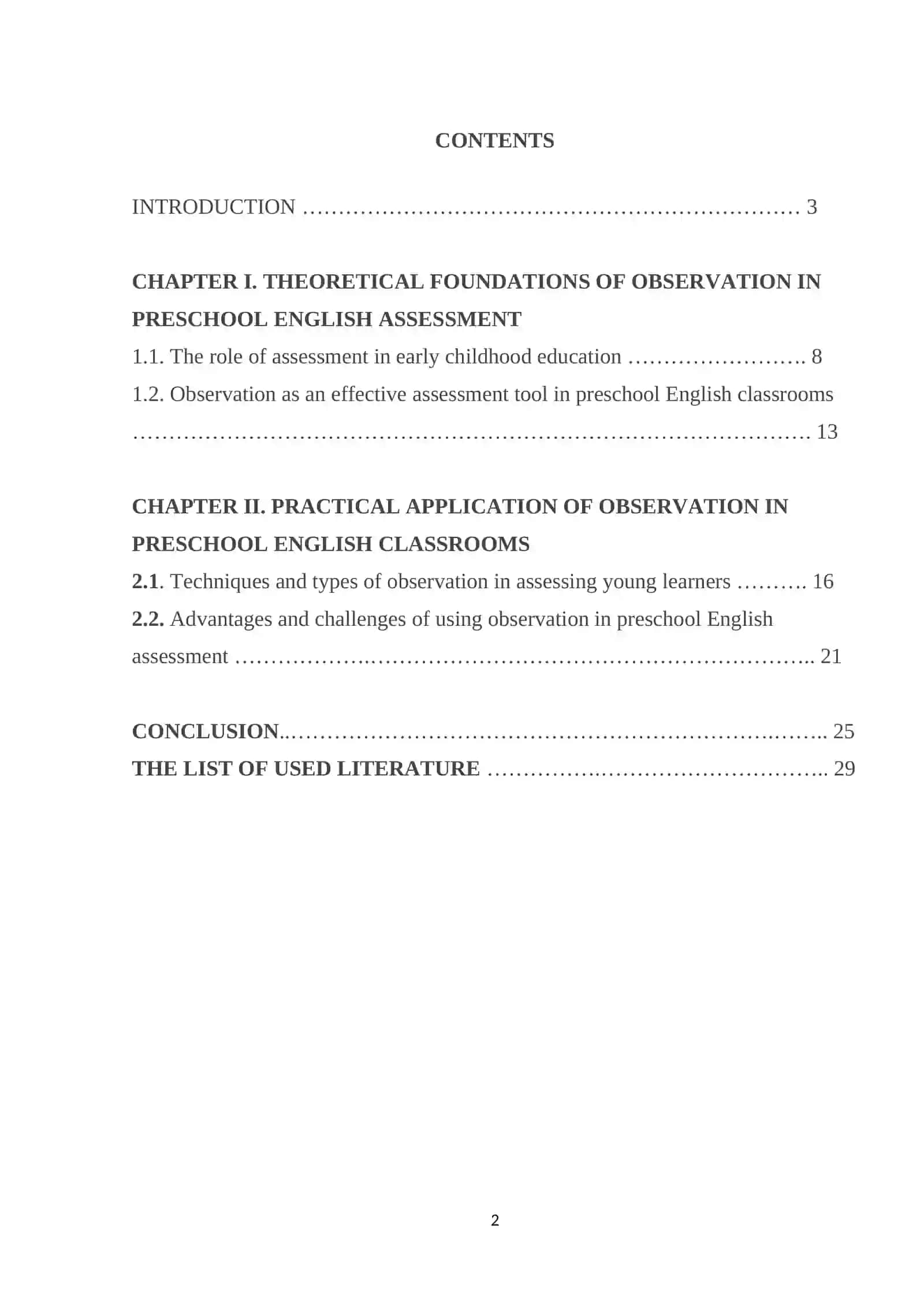 Observation as an Assessment Tool in Preschool English Classrooms 2