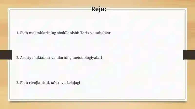 Islom fiqhiy maktablarining shakllanishi 2
