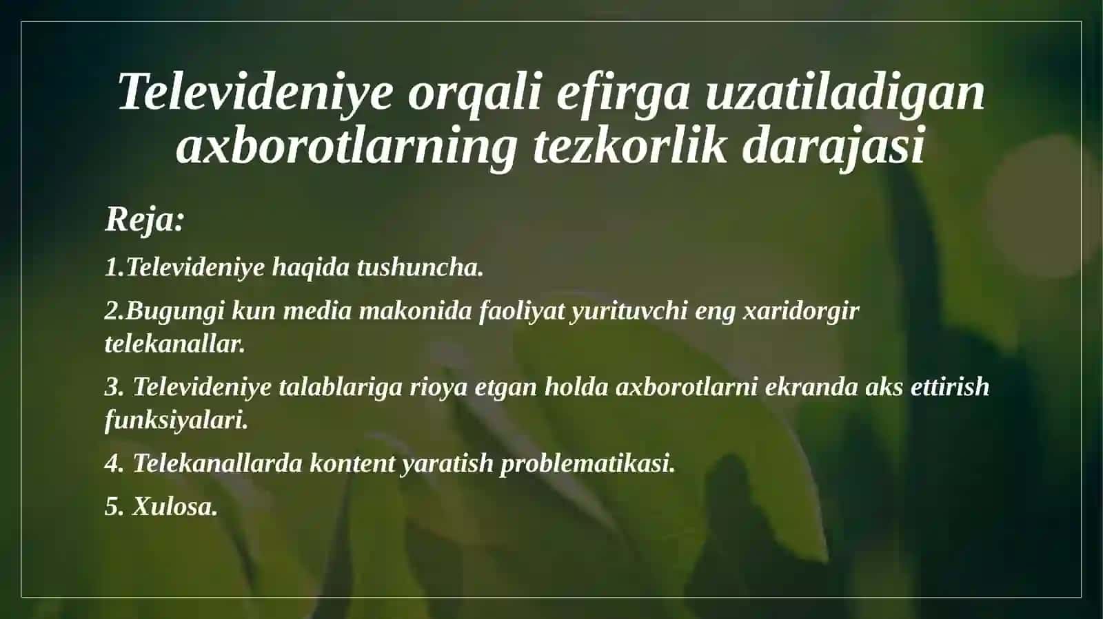 Mediasavodxonlik va axborot madaniyati fanidan ta'lim 2