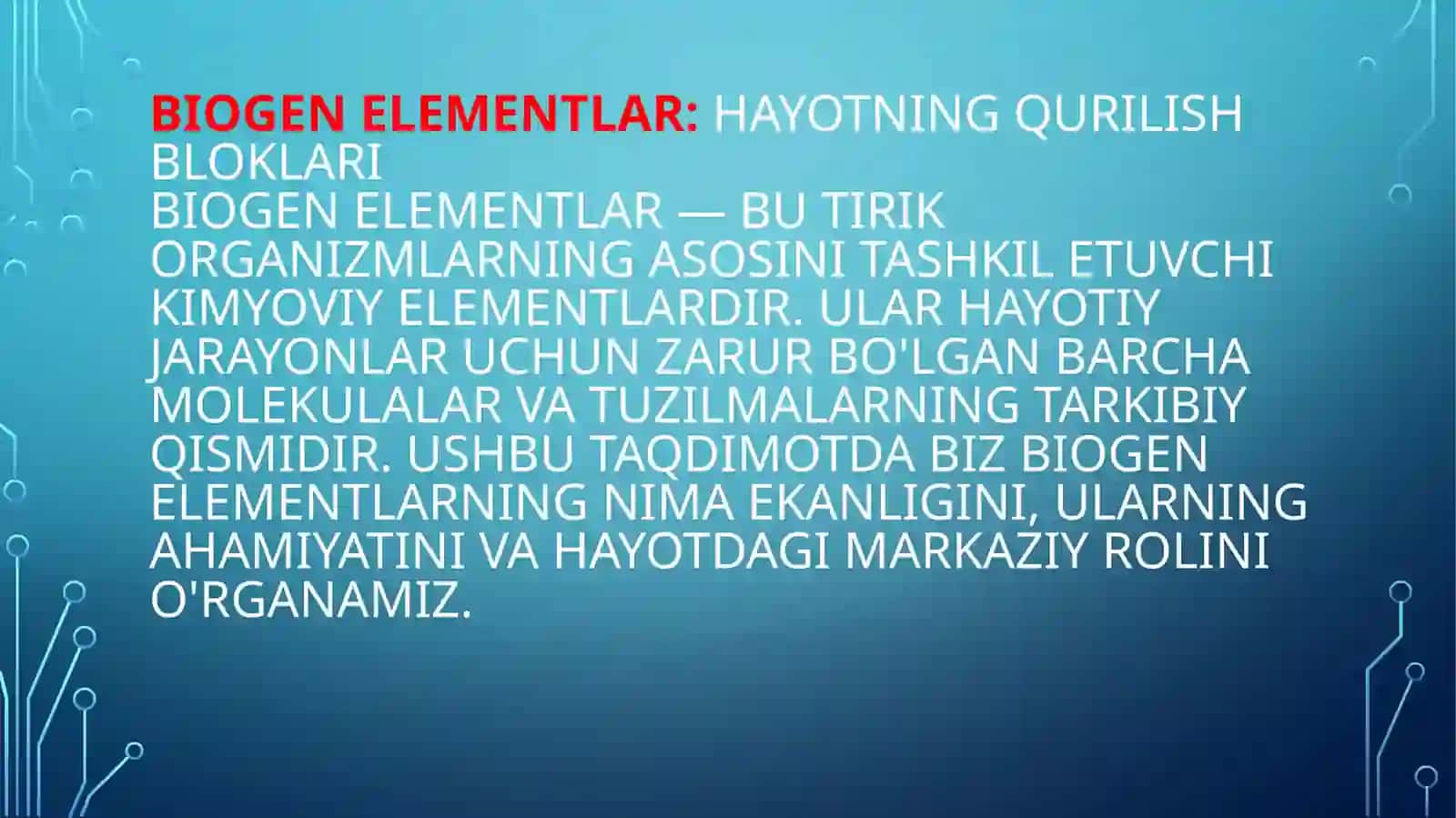 Biogenelementlar kimyosi 2
