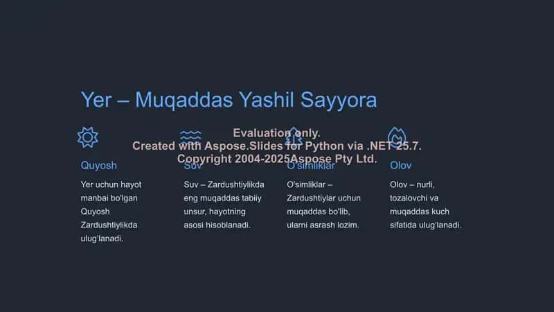 Zardushtiylikda Tabiatning Ulugʻlanishi 2