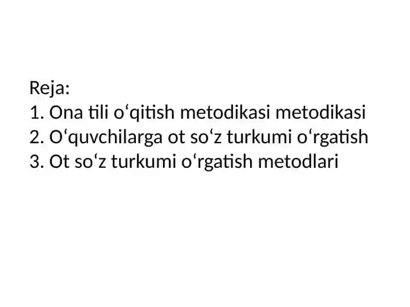 Otnio'rganish metodikasi 2