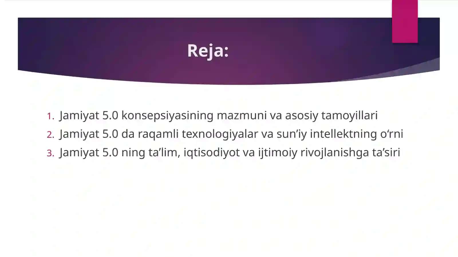 Jamiyat 5.0 konsepsiyasi. 2