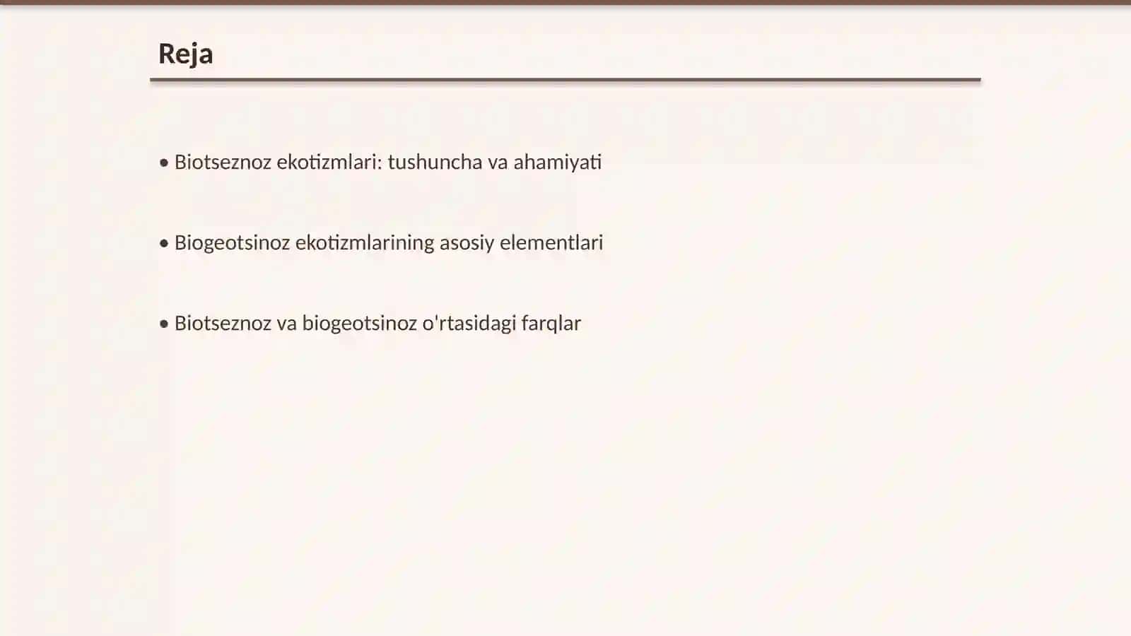 Ekotizmlarining tuzilmalari va xususiyatlari 2