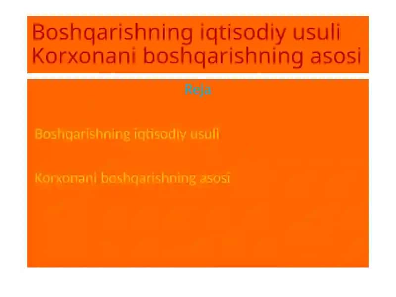 Boshqarishning iqtisodiy usullari 2