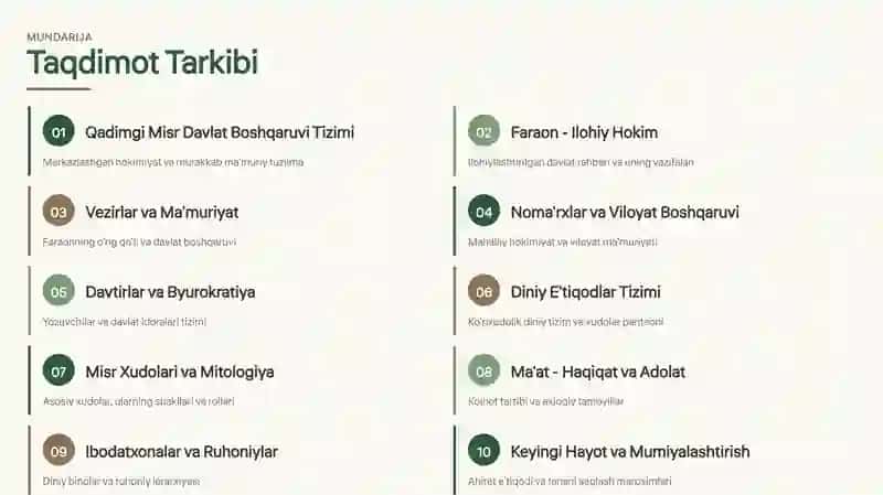 Qadimgi Misr Sivilizatsiyasi 2