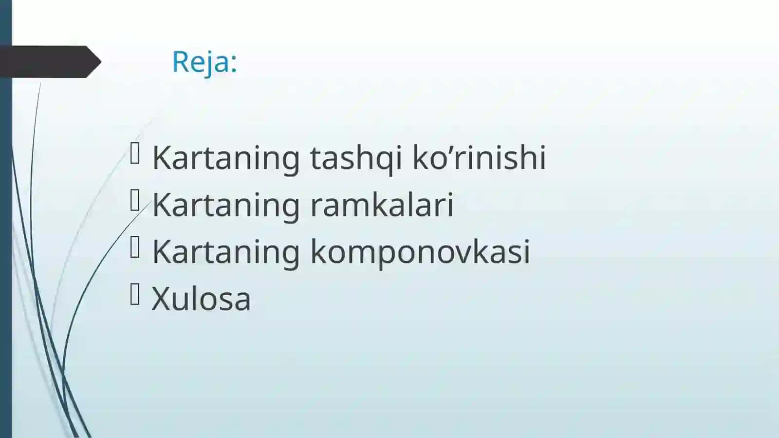 Kartaning tashqi ko’rinishi, ramkalari va komponovkasi 2