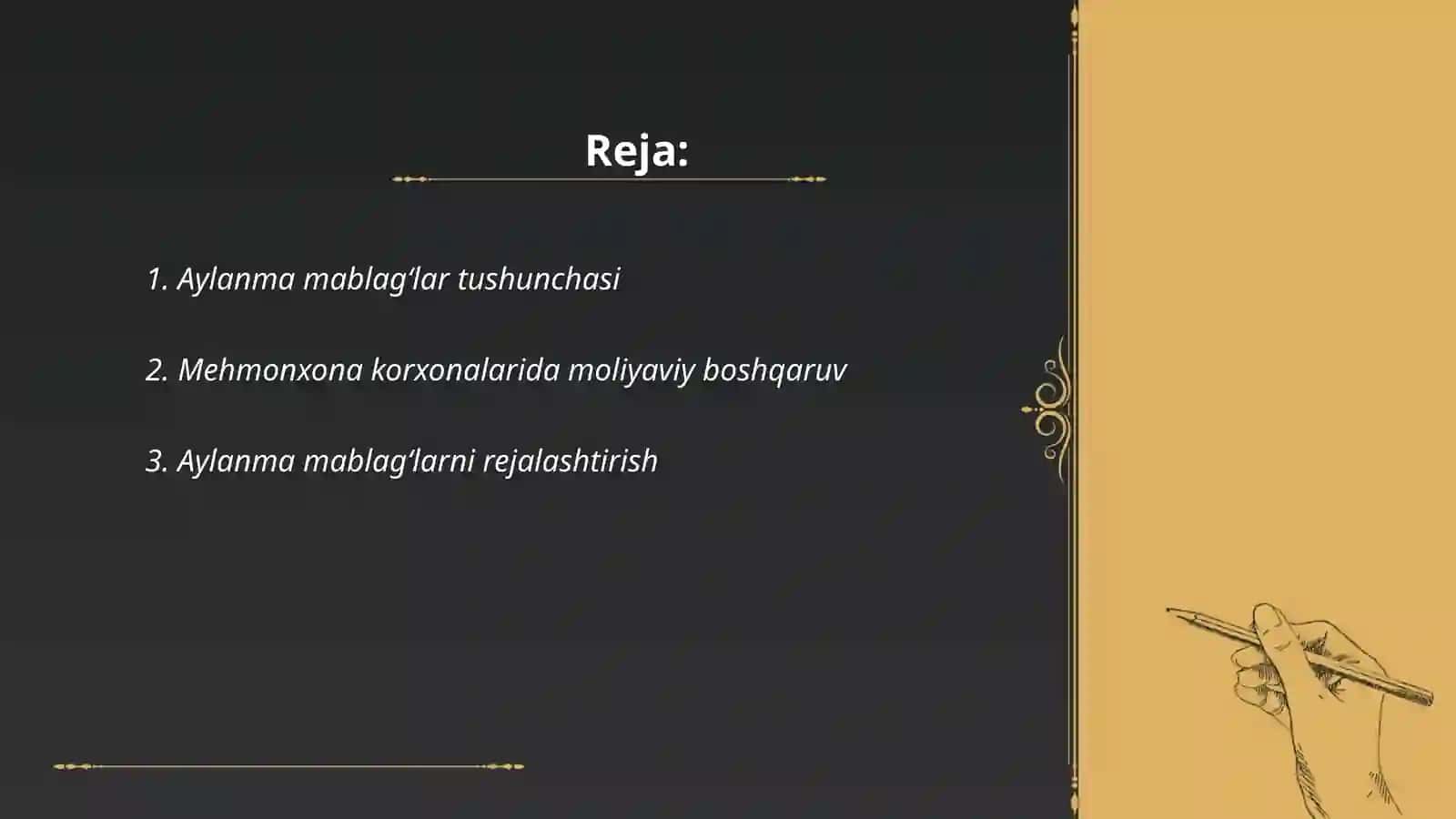 Turizm va mehmonxona korxonalarining aylanma mablagʻlari 2