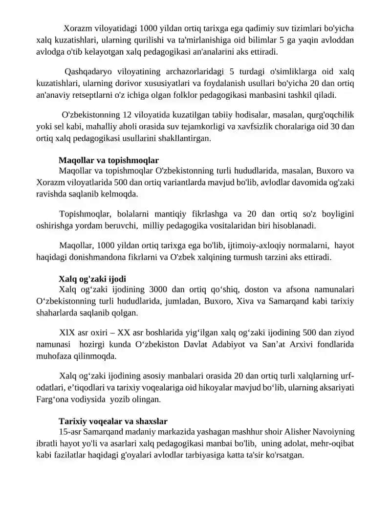 Xalq pedagogikasi manbalari 2