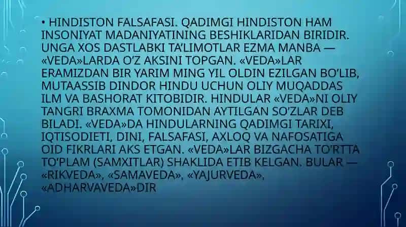 Hindistonda Falsafiy Fikrlarning Paydo Bo'lishi 2