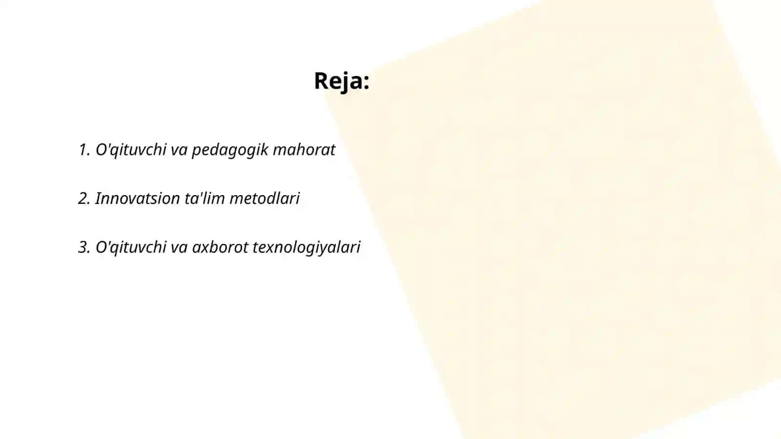 O'qituvchining pedagogik mahorati 2