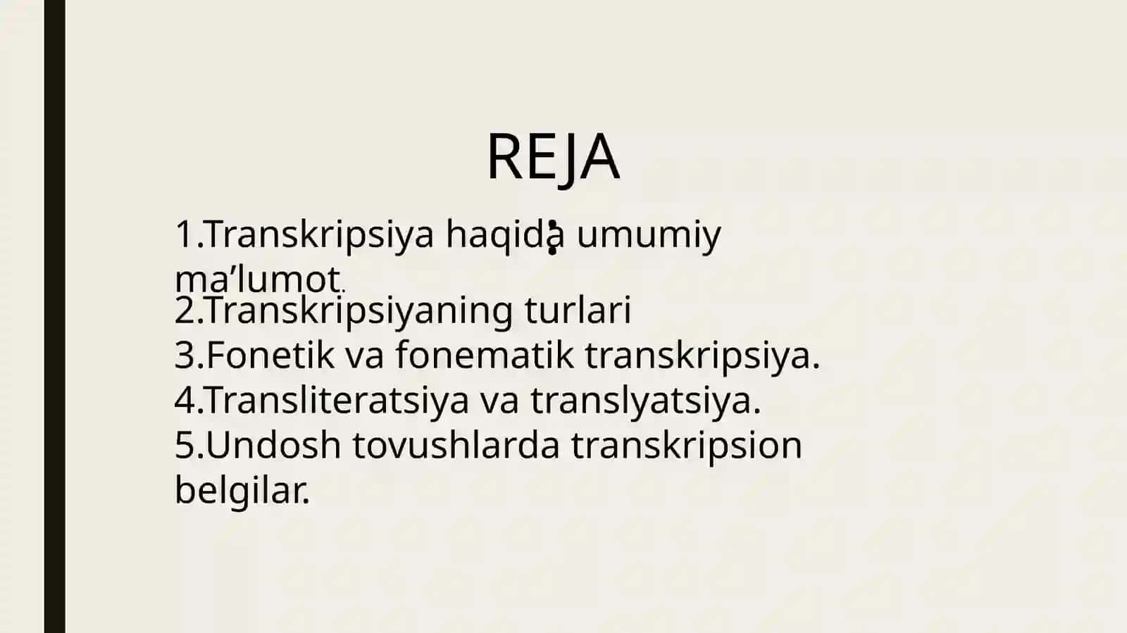 Transkripsiya va uning turlari 2