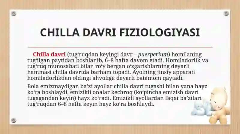 CHILLA DAVRI FIZIOLOGIYASI 2