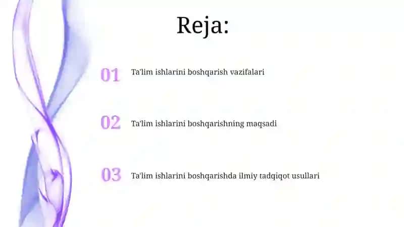 Ta'lim ishlarini boshqarish maqsadi 2