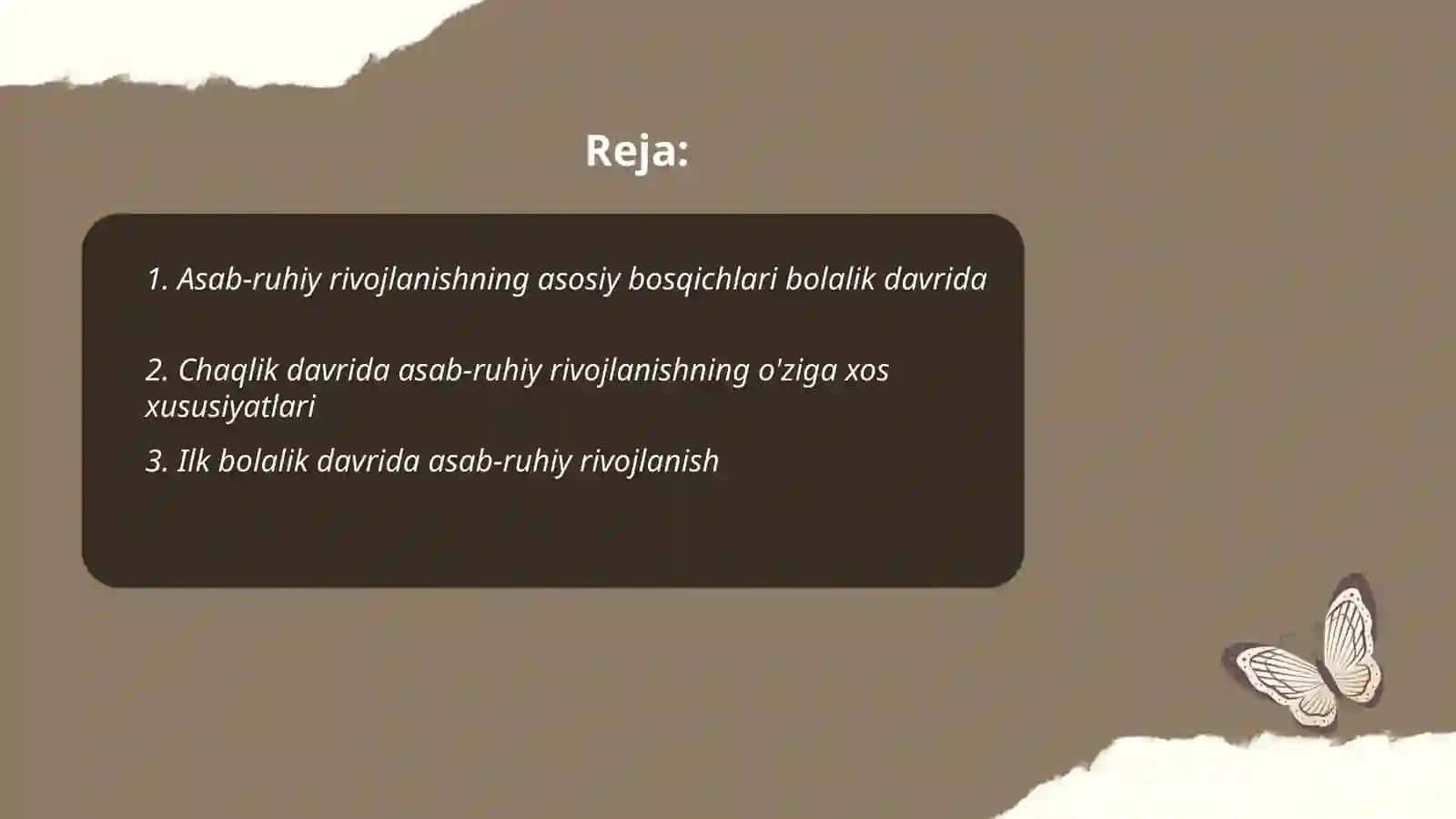 Asab-ruhiy rivojlanish 2