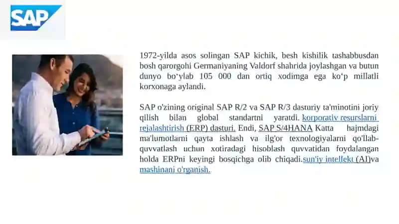 SAP dasturiga kirish 2