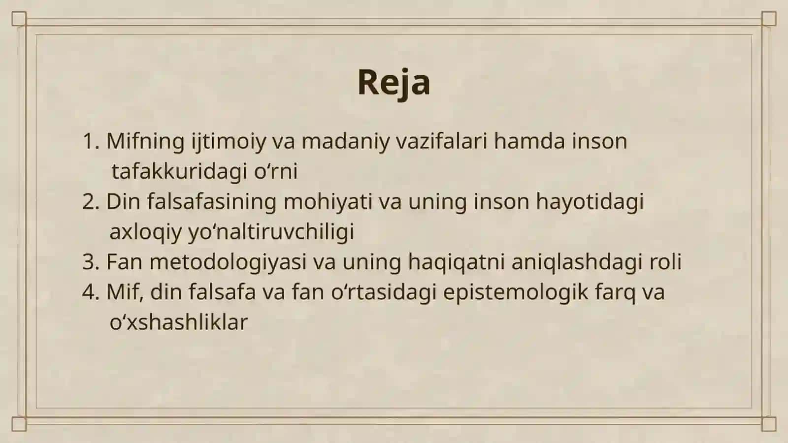 MIF, DIN FALSAFA VA FAN O'RTASIDAGI MUNOSABAT 2