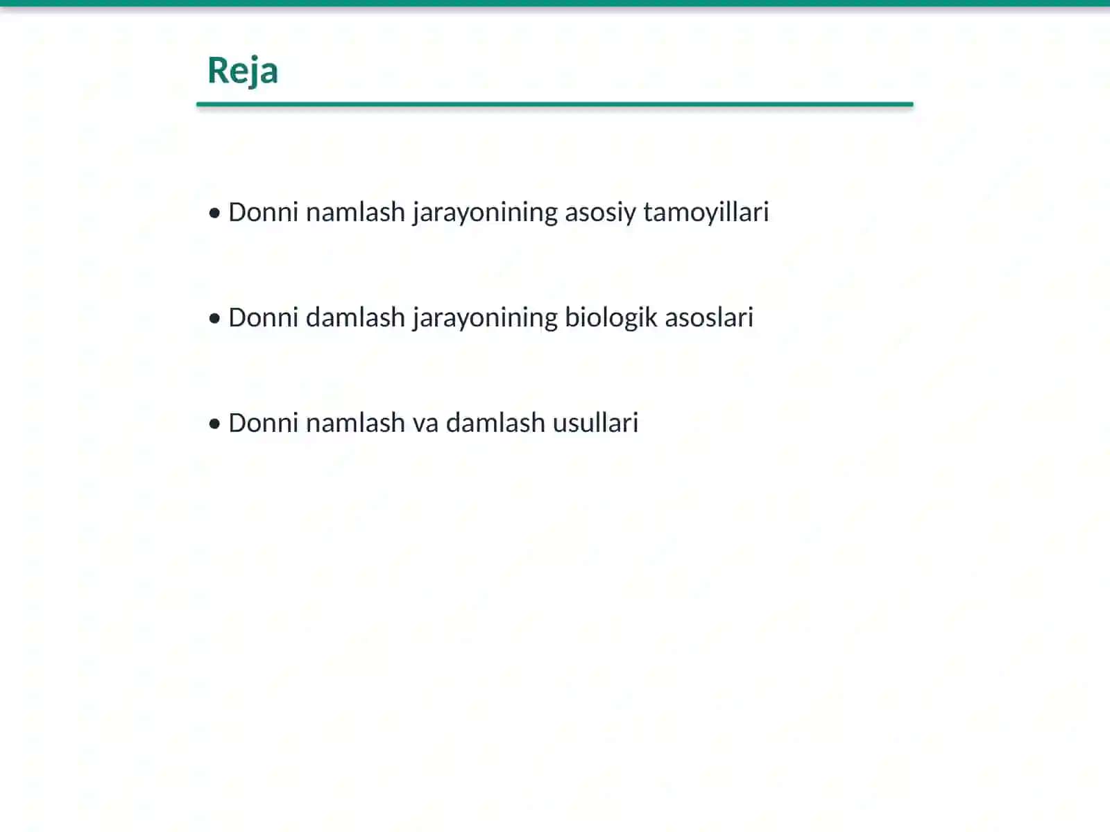 Donni namlash va damlash jarayoni 2