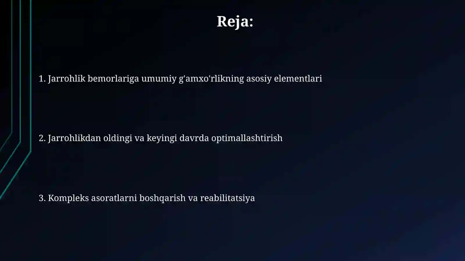 Xirurgik bemorlarni umumiyparvarishlashtushunchasi 2