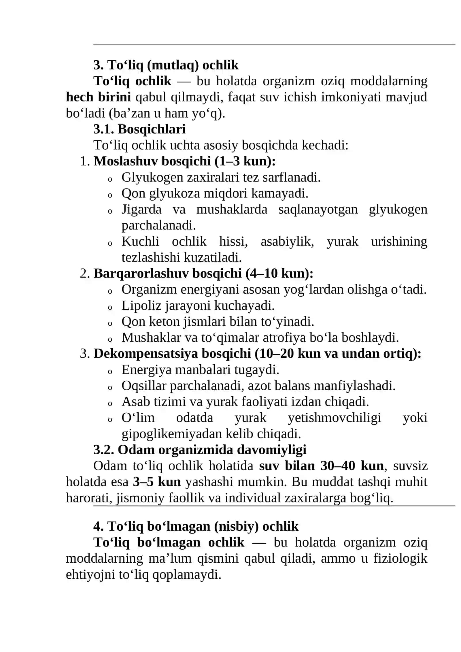 Ochlik va uning turlari 2