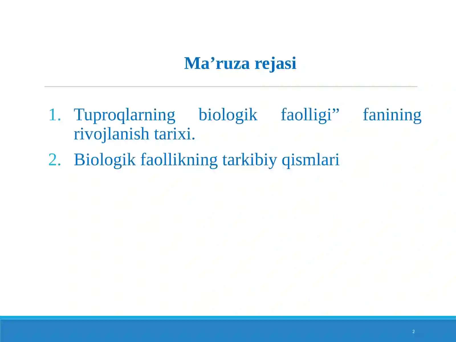 Tuproqlarni biologik faolligi 2