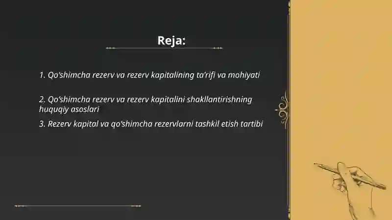 Qoʻshimcha rezerv va rezerv kapitali 2