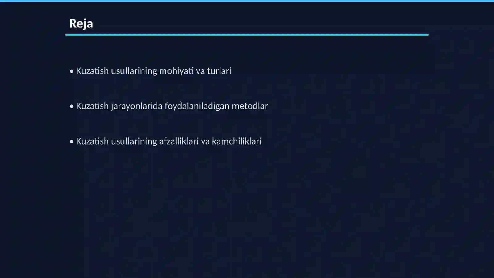 Kuzatish usullarining kōrinishlari 2