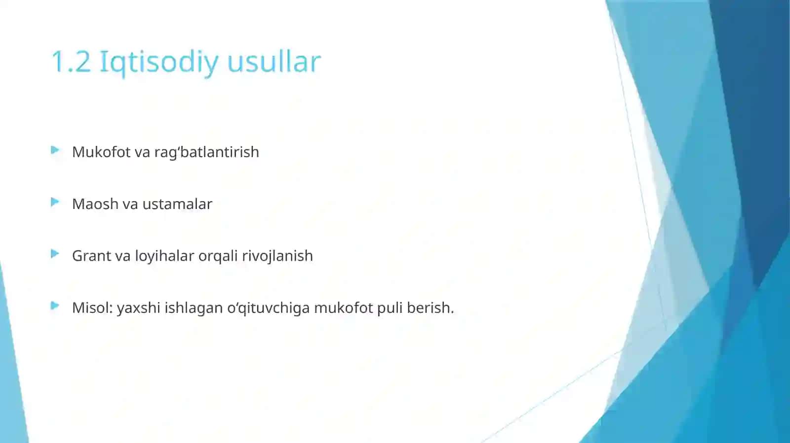 Ma’muriy (tashkiliy-buyruq) usullar 2