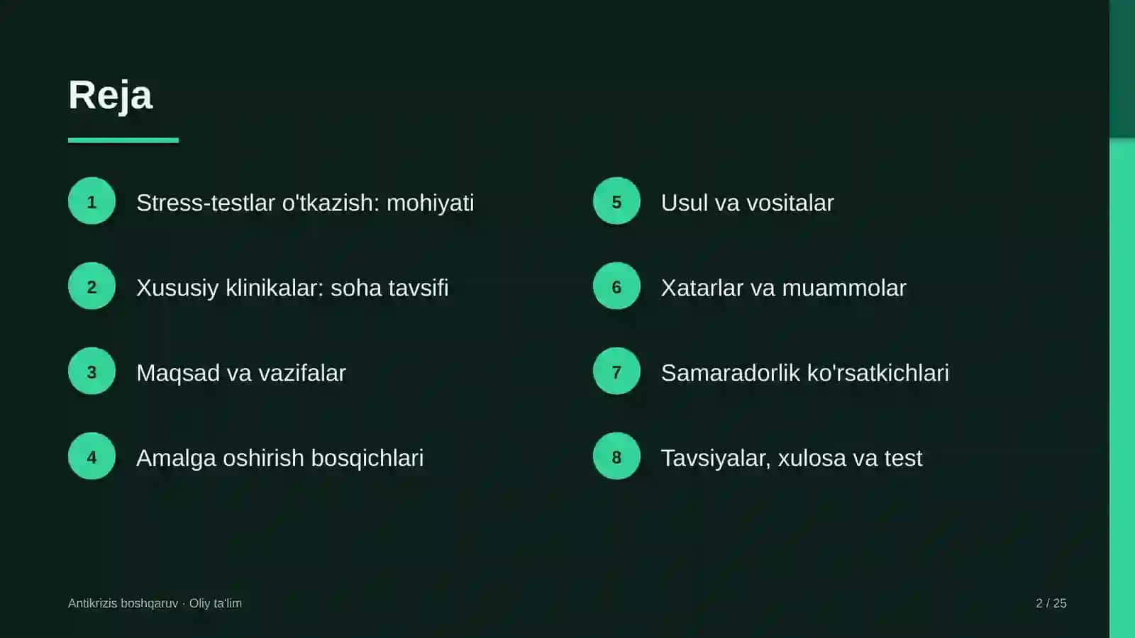 Xususiy klinikalarda stress-testlar o'tkazish 2