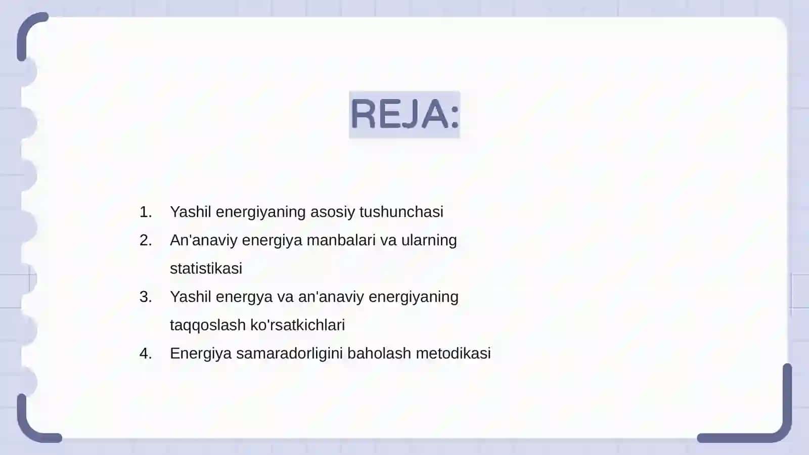 Yashil energiya va an'anaviy energiya samaradorligini baholash 2