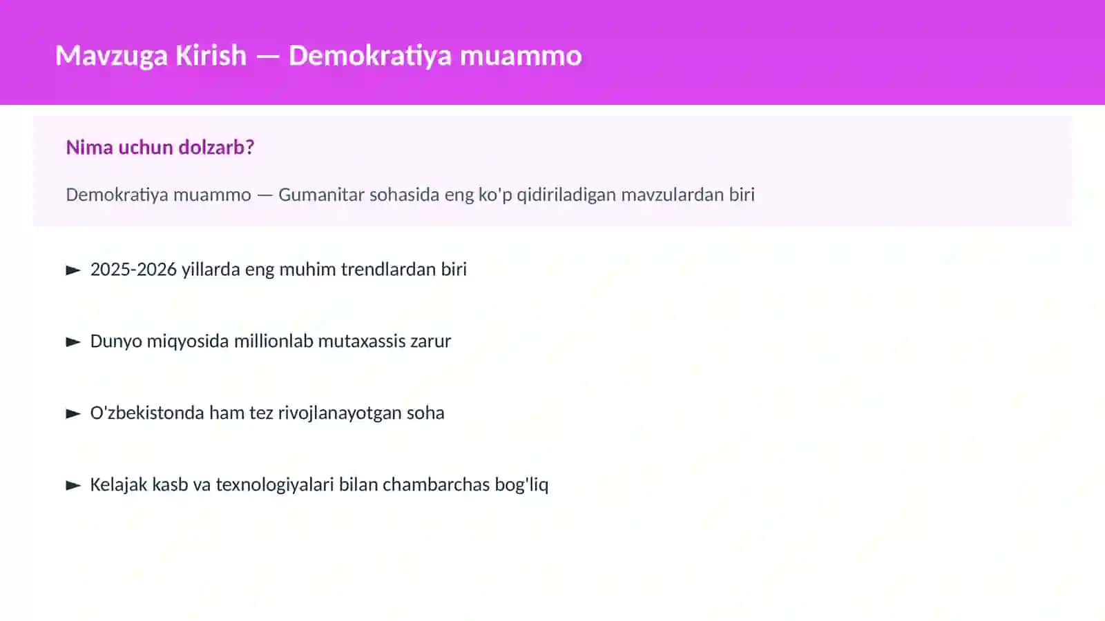Demokratiya muammo 2
