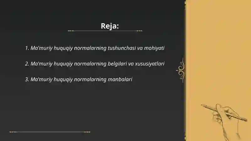 Ma'muriy huquqiy normalar 2