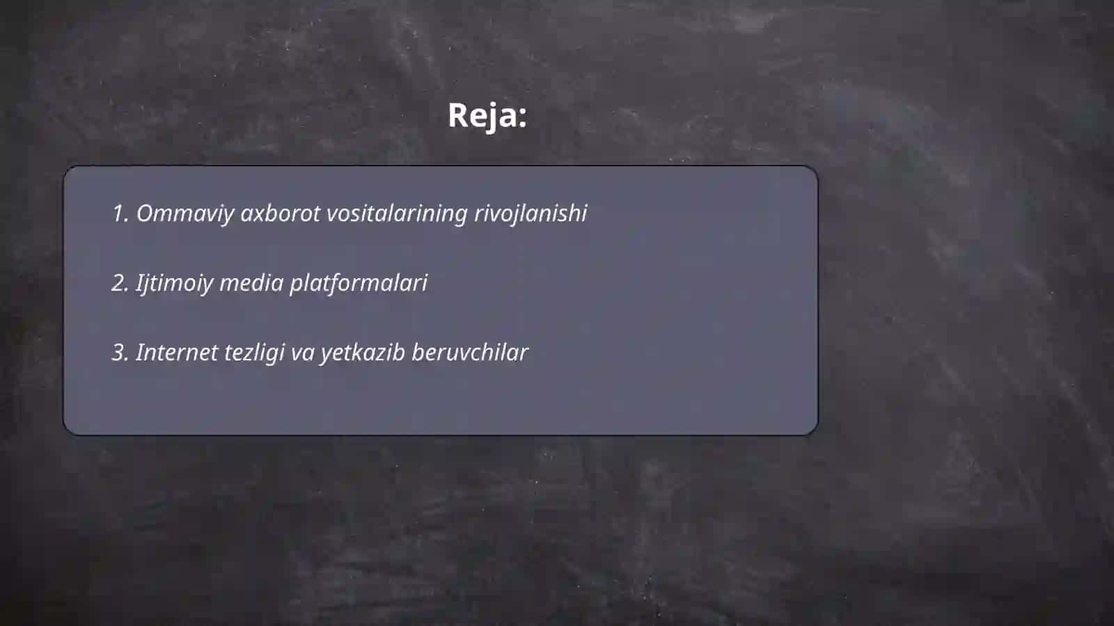 Ommaviy axborot vositalarining rivojlanishi 2