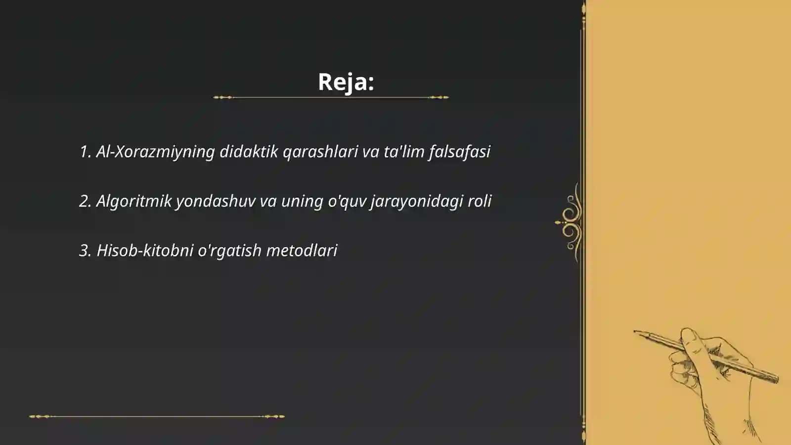 Abu Abdulloh Muhammad ibn Muso al-Xorazmiyning didaktik g'oyalari 2