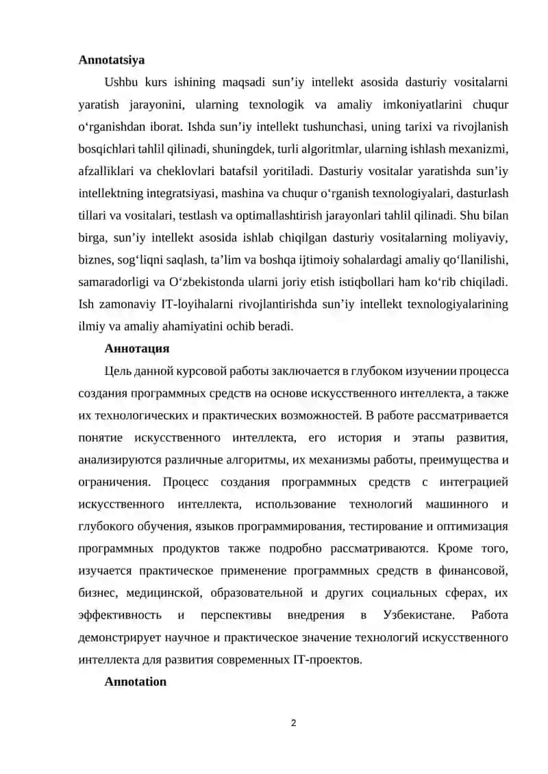 SUN'IY INTILEKT ASOSIDA DASTURIY VOSITALAR YARATISH 2