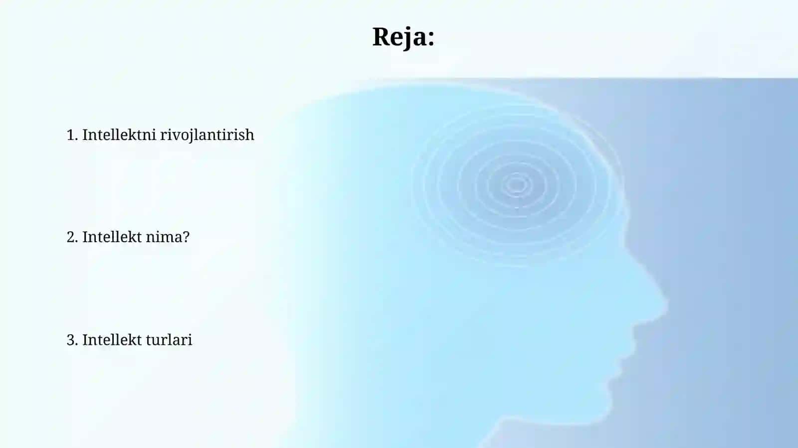 Intelekt nima vauningturlari 2