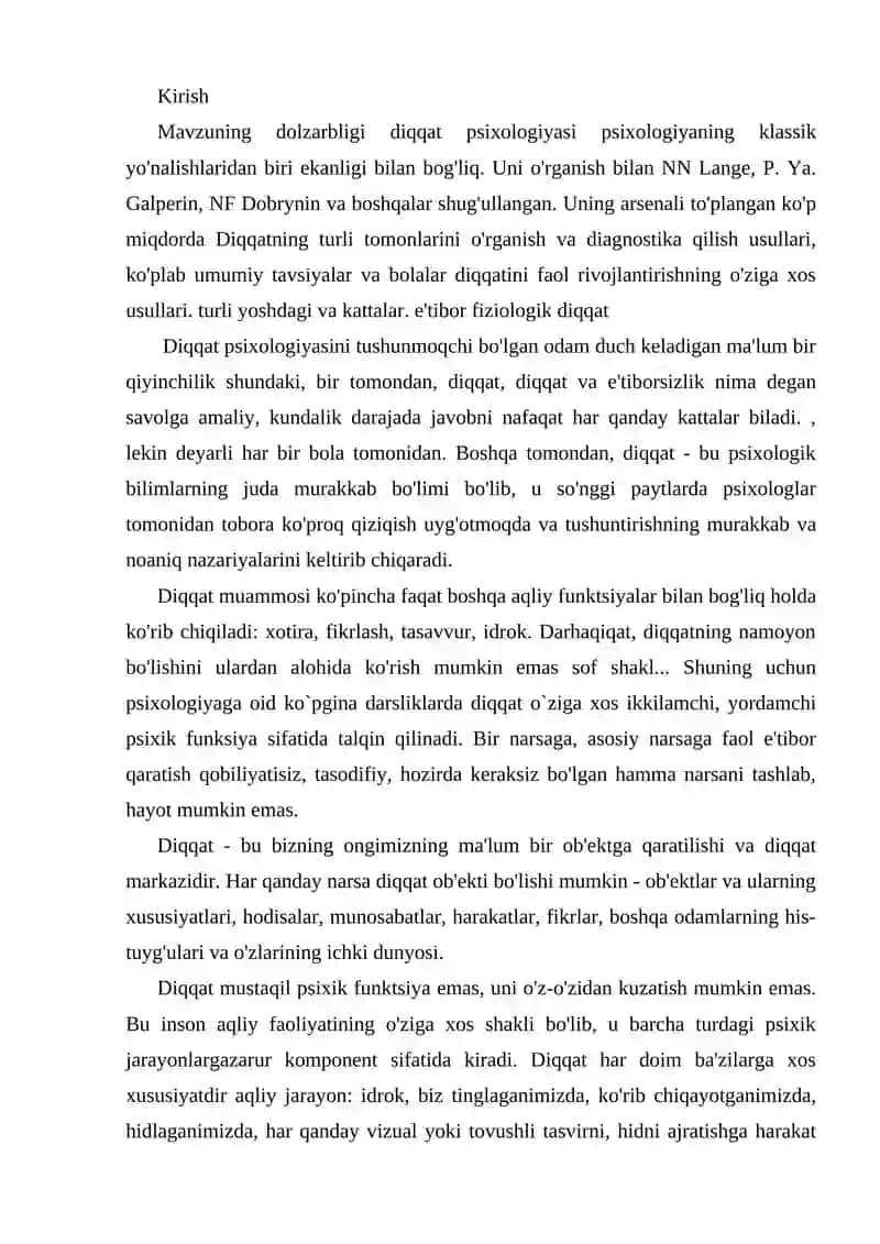 Diqqatning Hususiyatlari 2