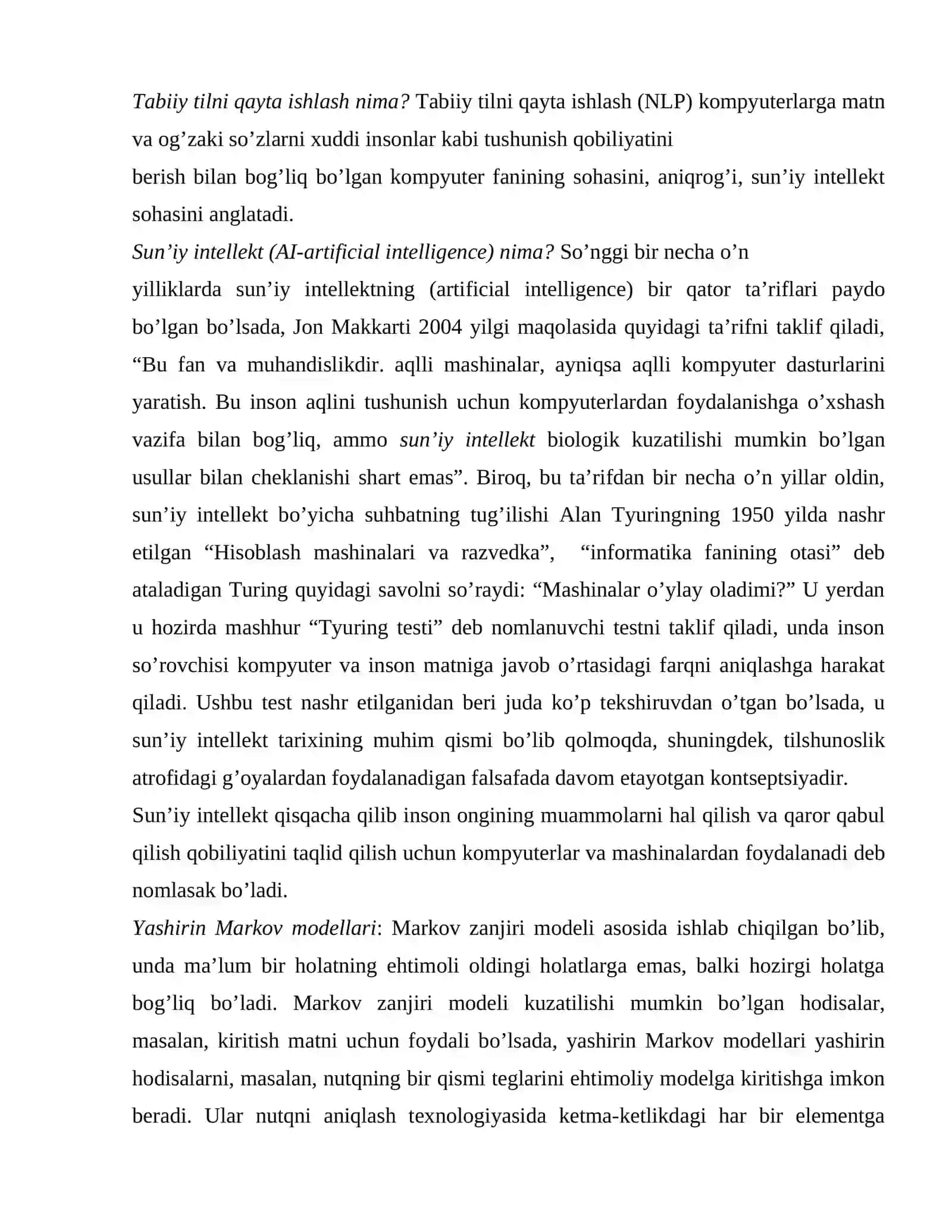 NUTQNI ANIQLASH ALGORITMLARI 2