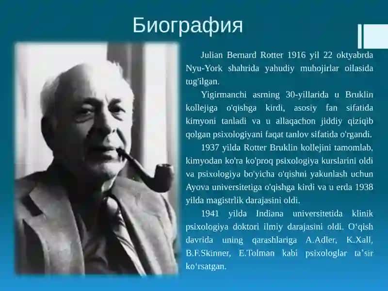 Julian Rotterning ijtimoiy-kognitiv nazariyasi 2