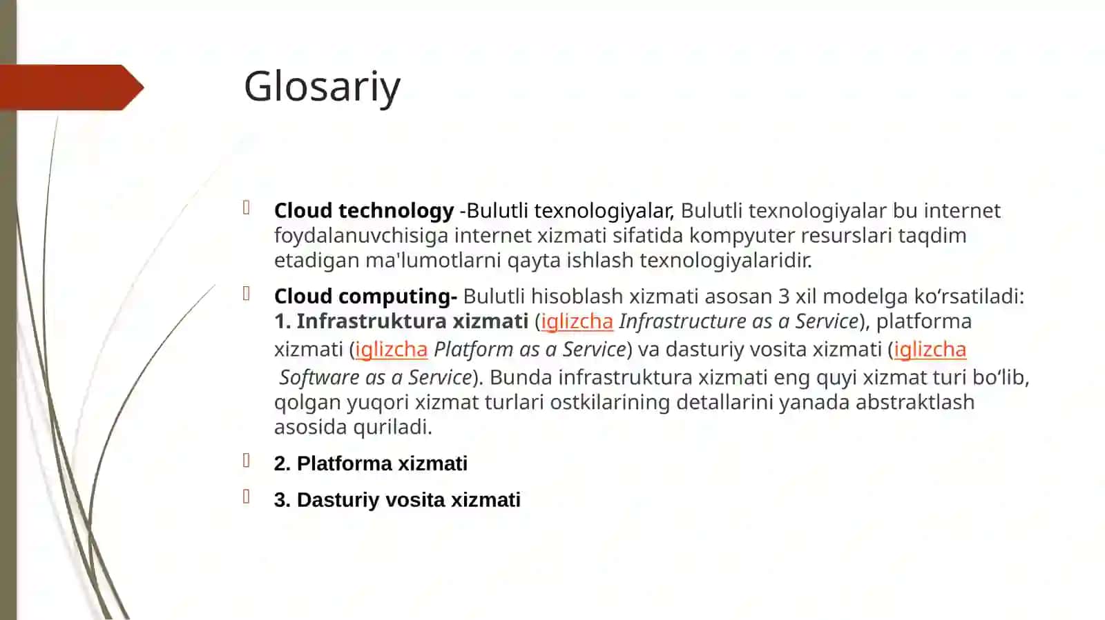 Bulutli texnologiyalar va ular bilan ishlash 2