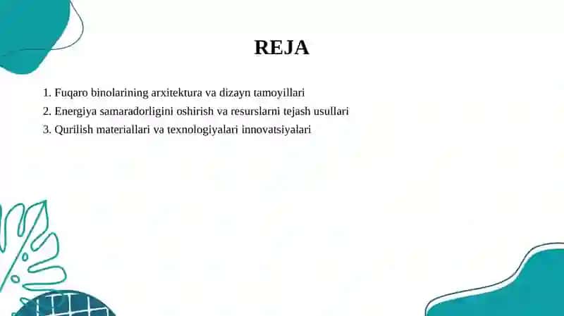 Fuqaro Binolarining Arxitektura va Dizayn Tamoyillari 2