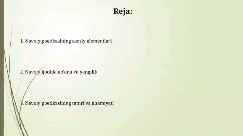Navoiyning poetik merosi 2
