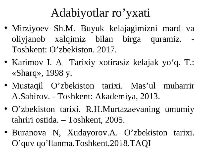 O‘zbekistonning eng yangi tarixi 2