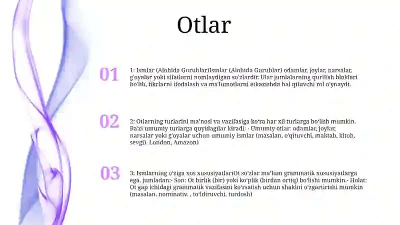 Alohida Guruh SoʻZlar.Ularning Turlari 2