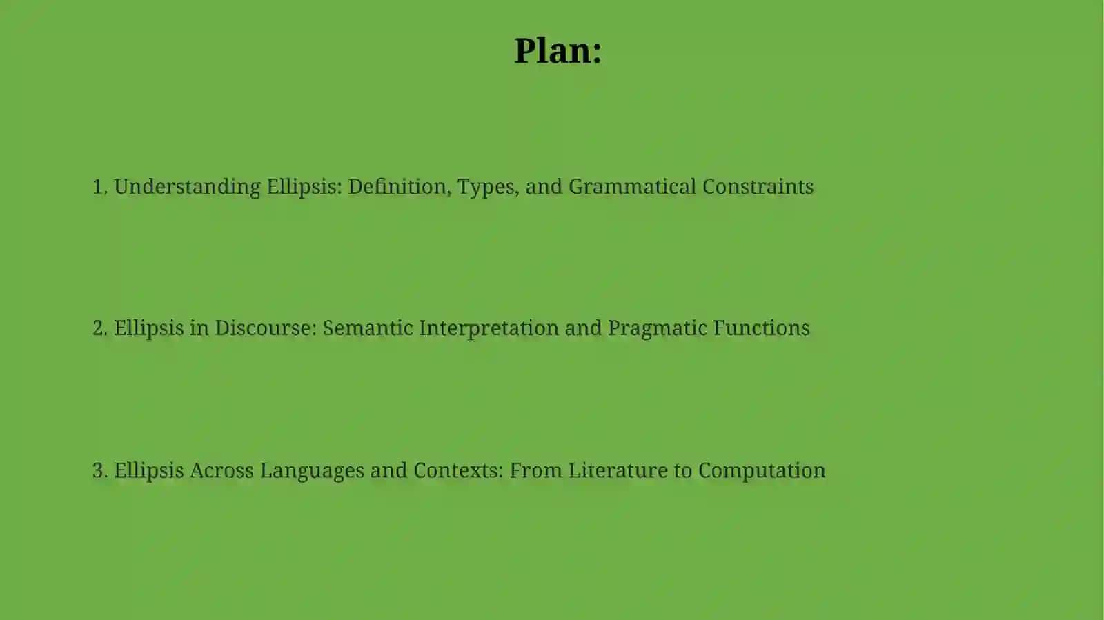 Elliptical Sentences 2
