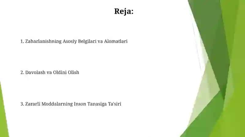 Ogir metallarning zaharlanishi 2