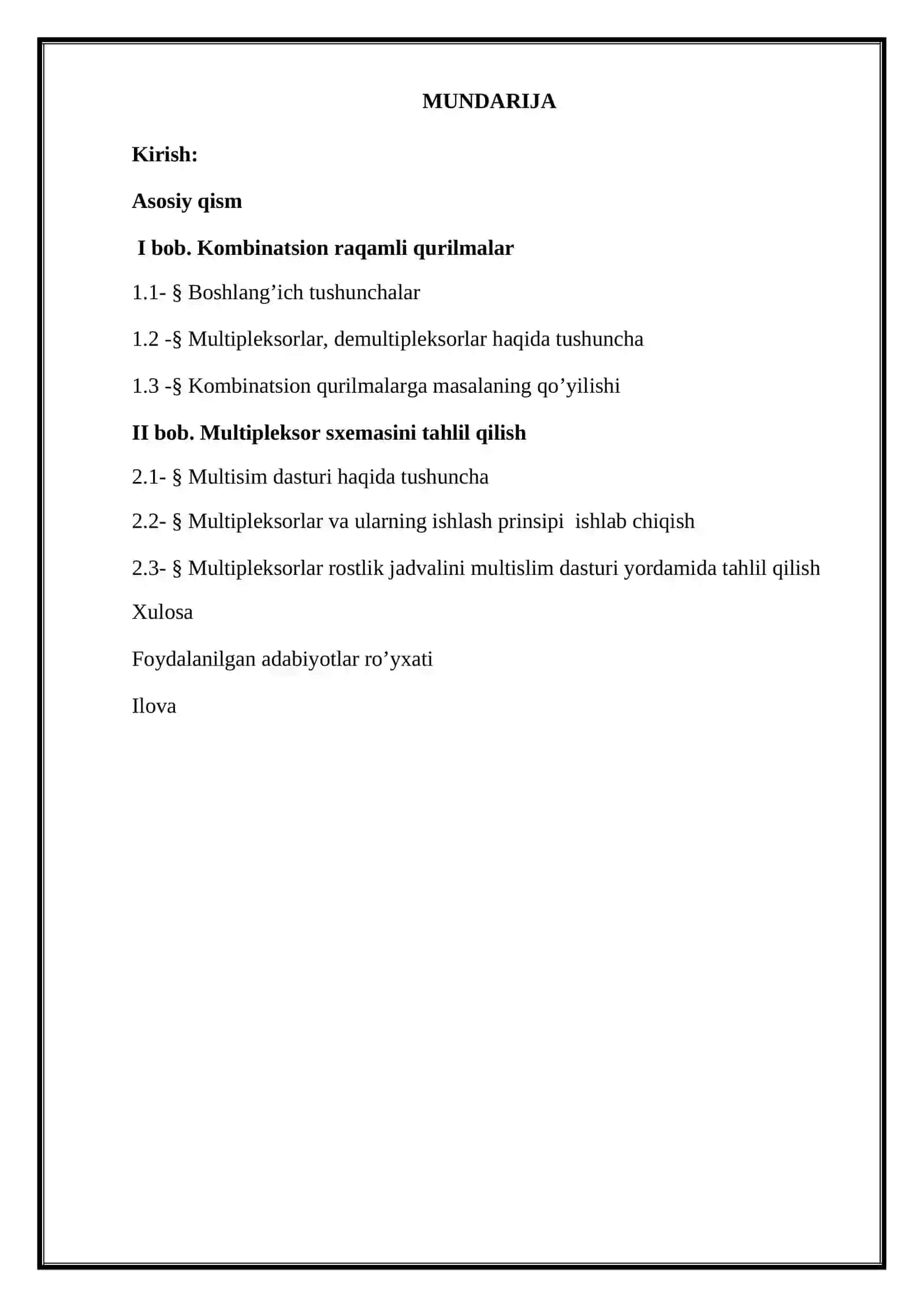 Analog va raqamli sxematexnika 2