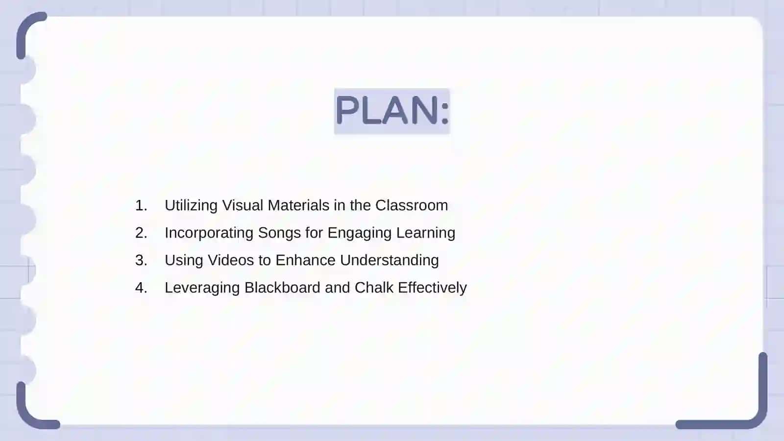 Making use of available materials and resources in the classroom 2