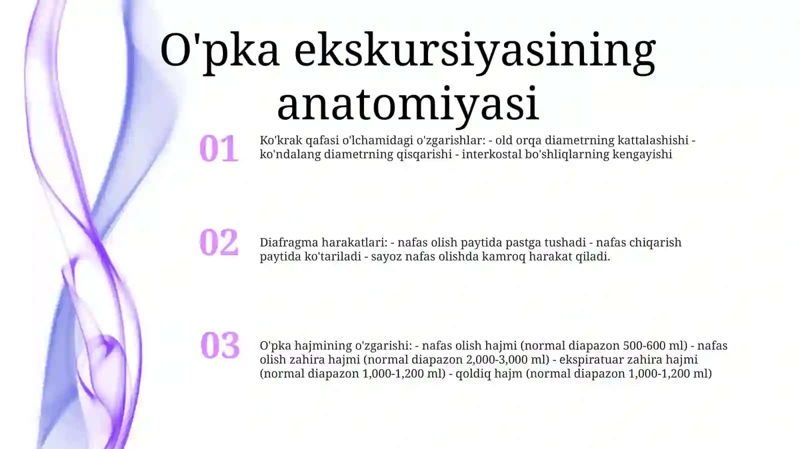 O'Pka Ekskursiyasining NormaVaPatologiyasi 2