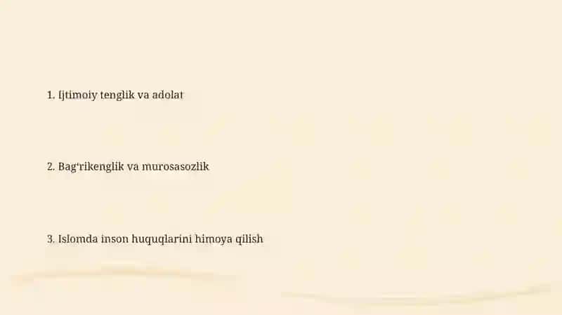 Islomda Inson Huquqlari Himoyasi 2